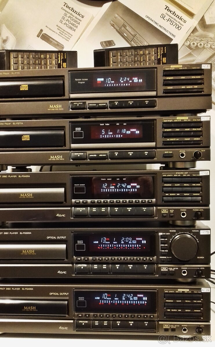 Seria CD prehravac TECHNICS CD2 velky display prevodnik MASH - 6