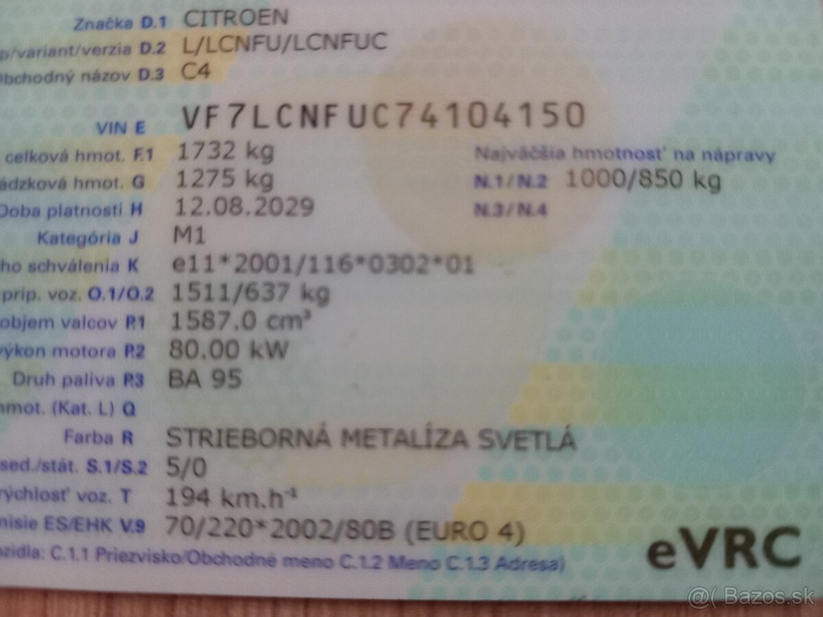 Citroën C4 1,6 benzin ,80 kw - 6