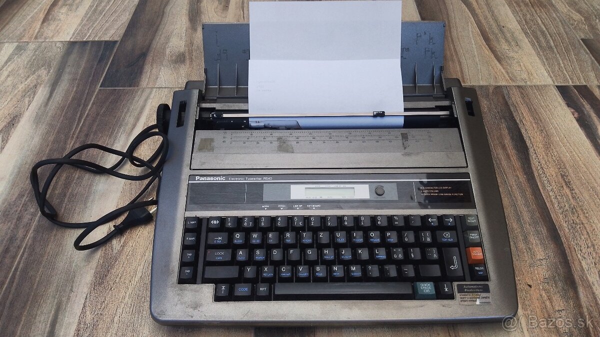 Prodám psací stroj Panasonic . - 6