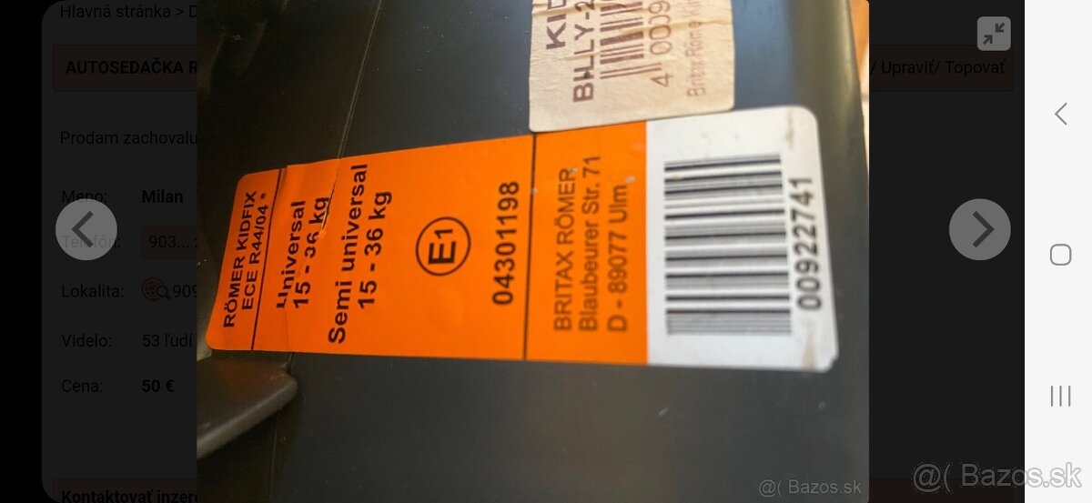 AUTOSEDAČKA ROMER ISOFIX - 6