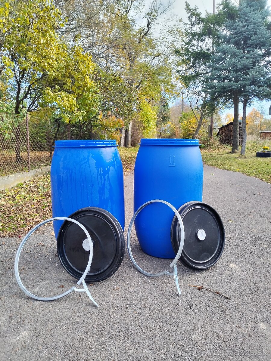 Predám plastový nový sud objem 220 litrov - 6