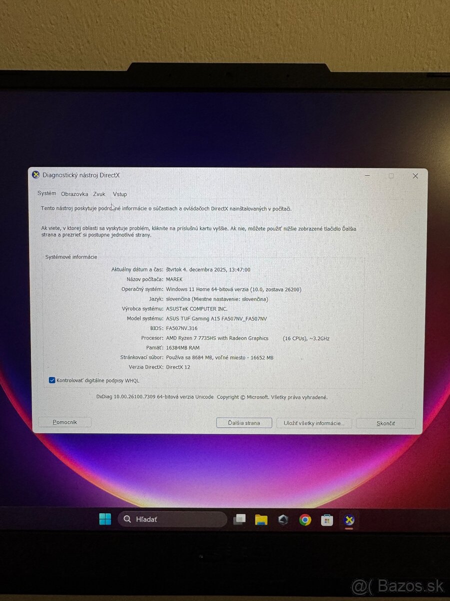 Herný notebook ASUS TUF Gaming A15 - 6