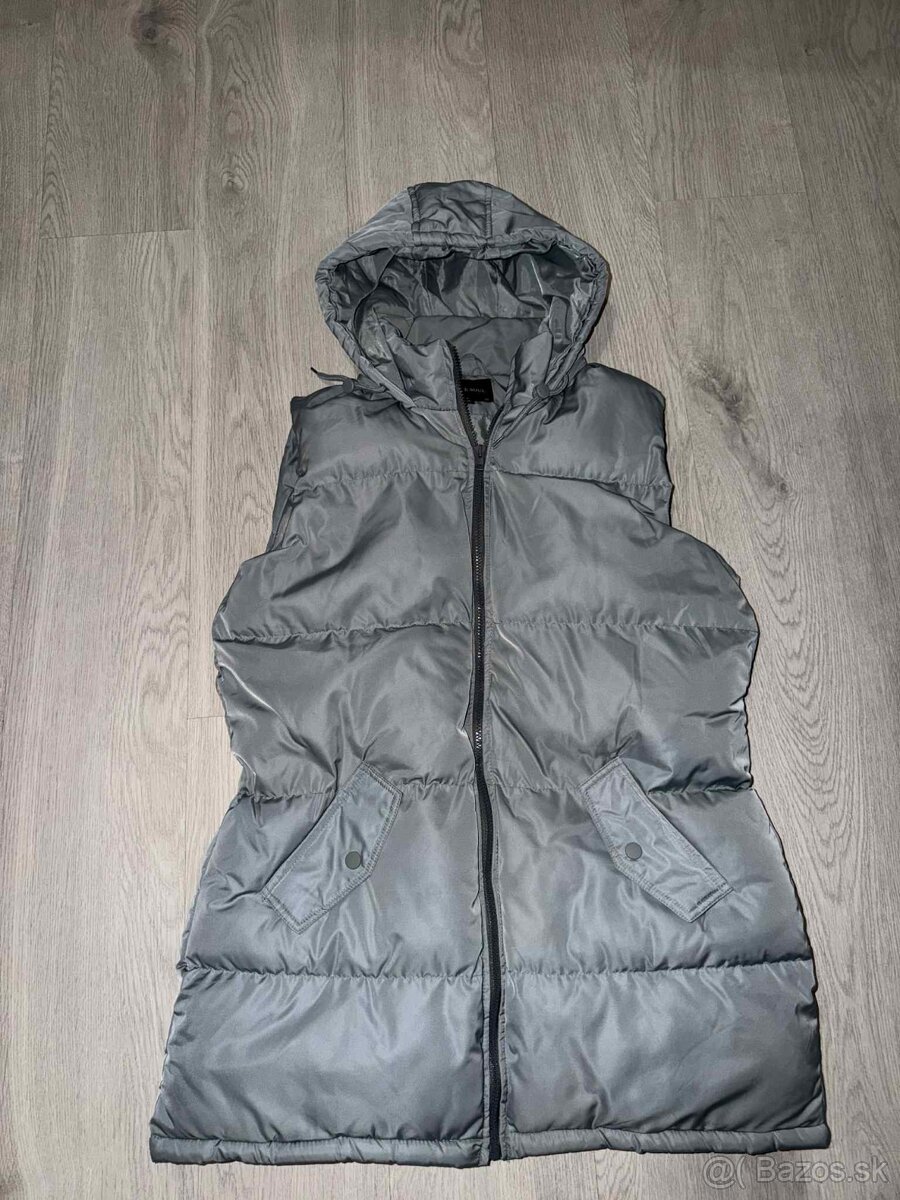 brave soul siva damska zimna predlzena teplucka vesta - 6