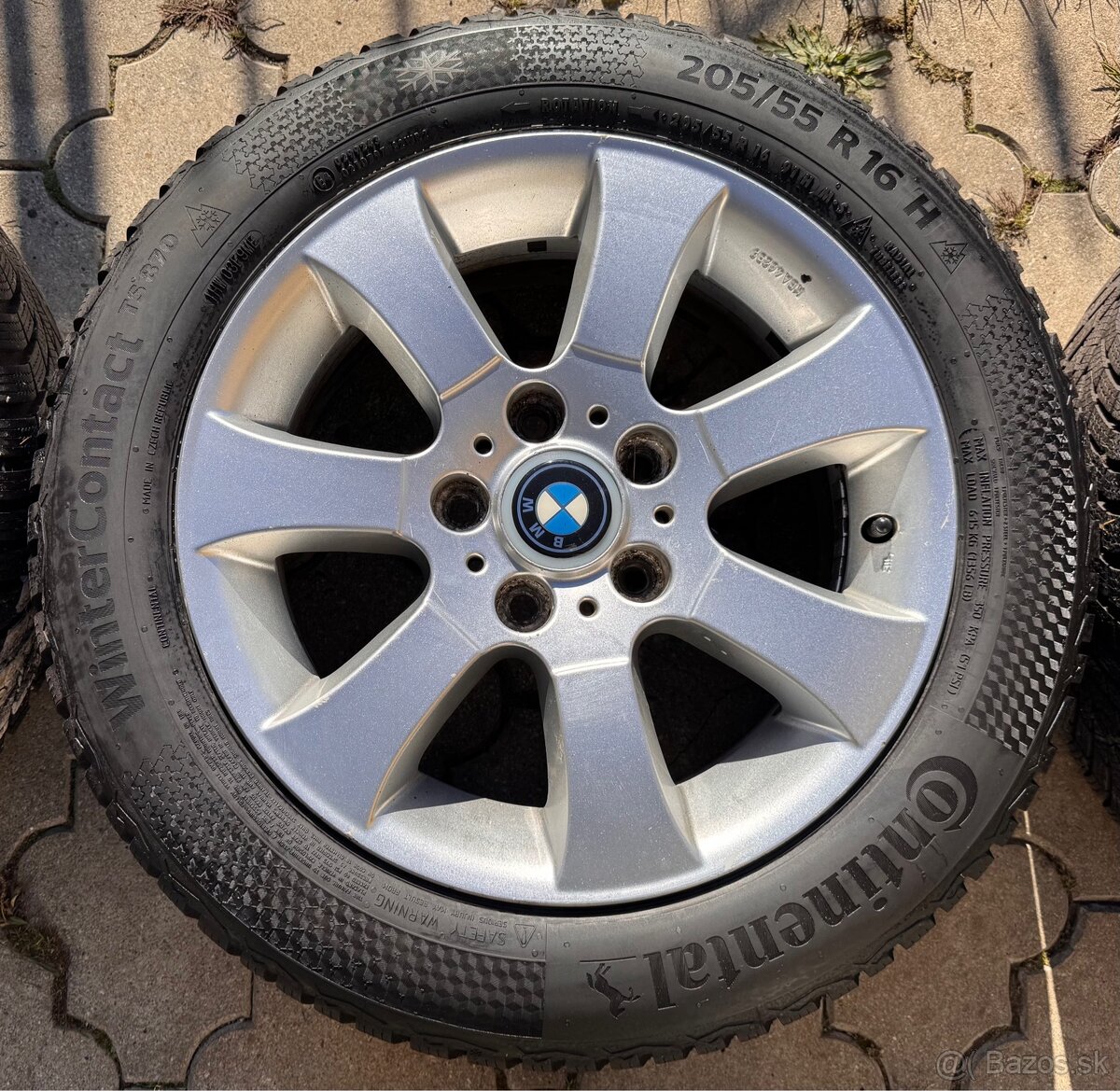 Disky BMW BBS Originál 205/55r16 zimné pneu Continental - 6