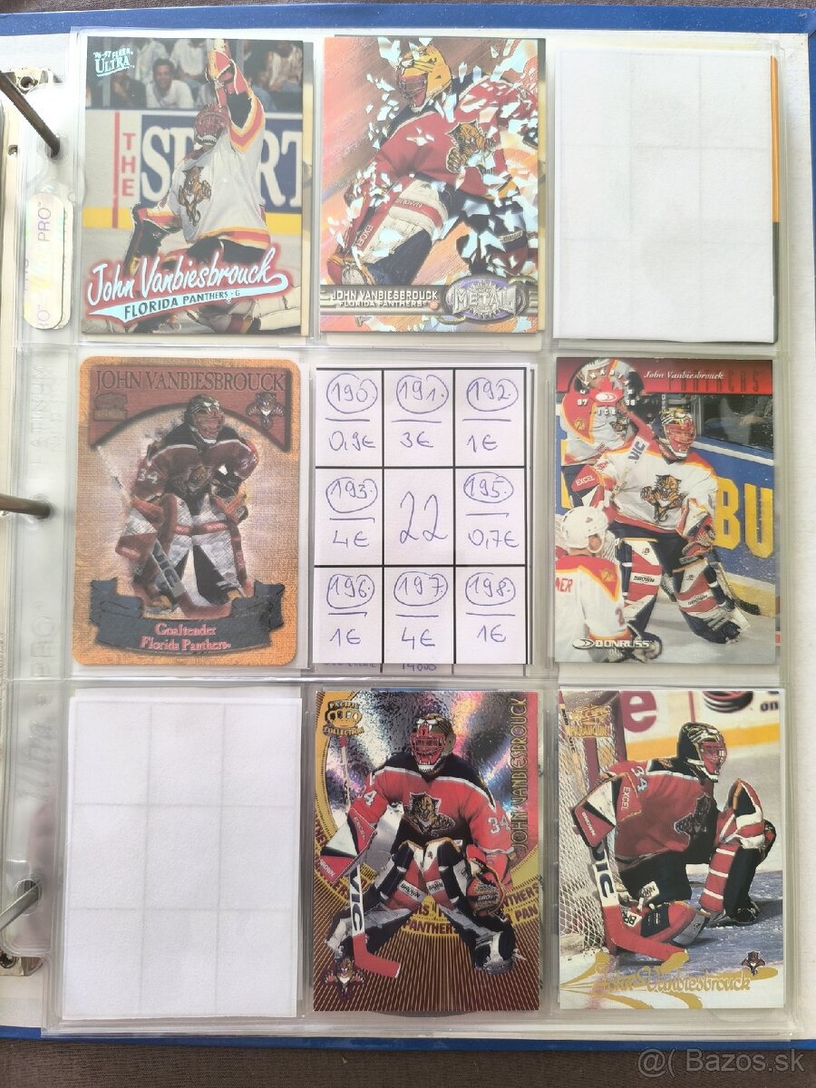 Hokejové kartičky - John Vanbiesbrouck 2 - 6