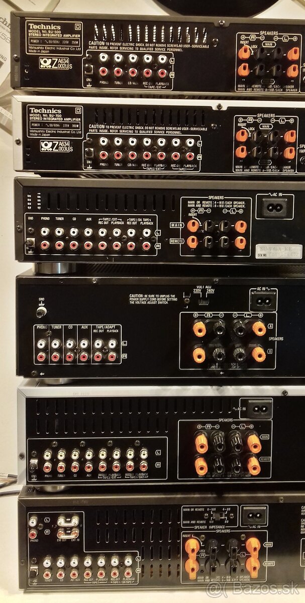 SERIA zosilnovac TECHNICS Class A, Class AA, vyr. JAPAN= Zo1 - 6