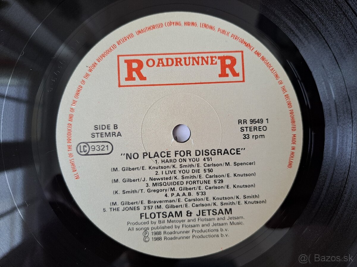 Lp FLOTSAM AND JETSAM- No Place for Disgrac - 6