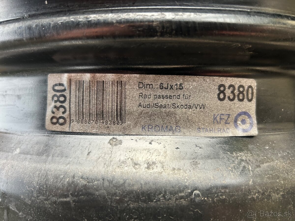 Plechove disky 5x100 R15 - 6