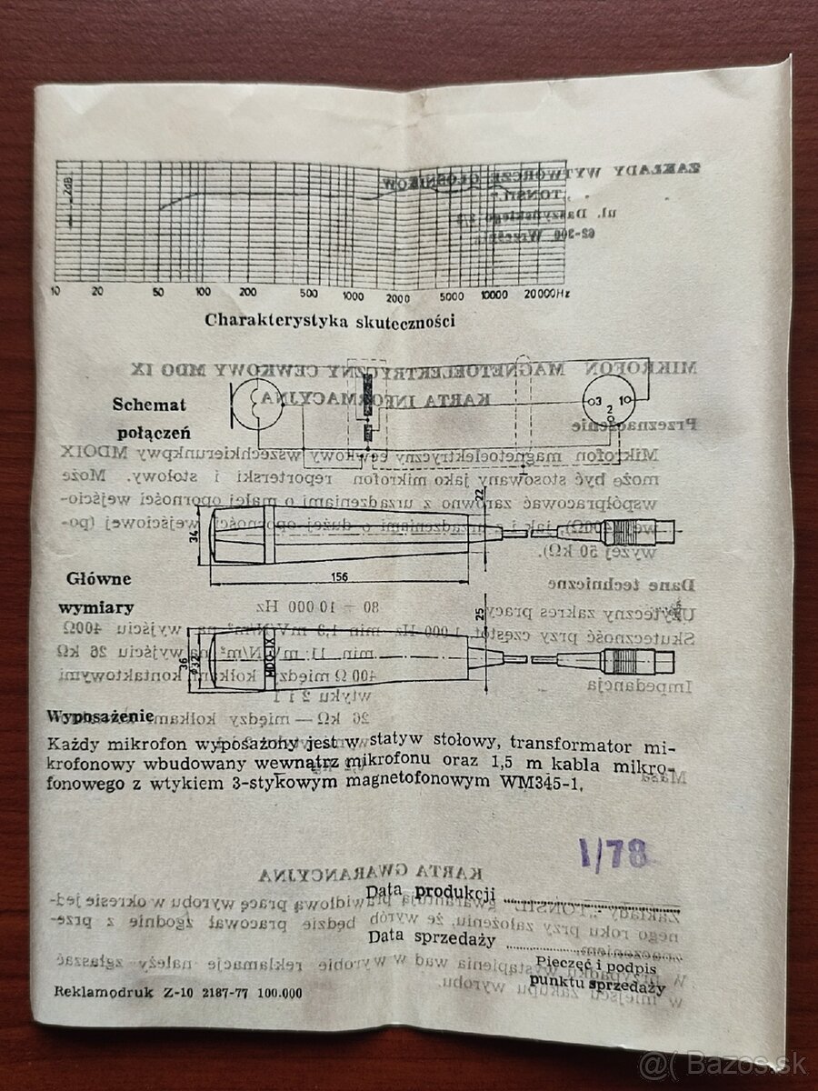 Mikrofón Tonsil MDO IX - 6