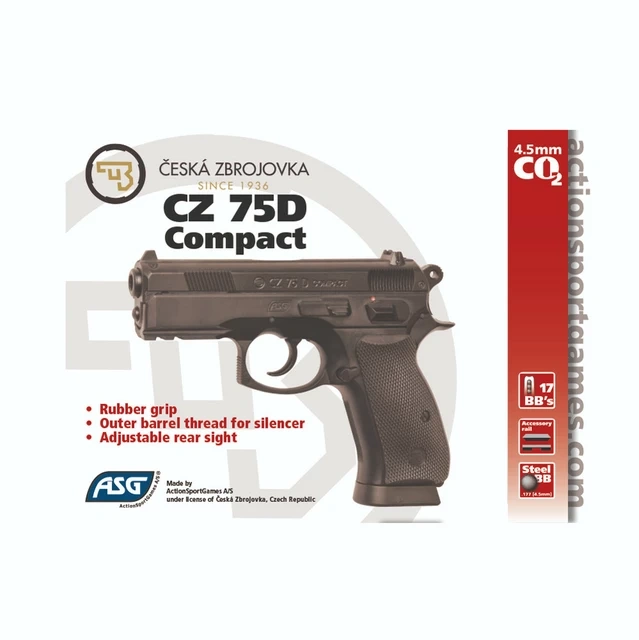 CO2 pistol ASG CZ 75D Compact 4.5mm BB - 6