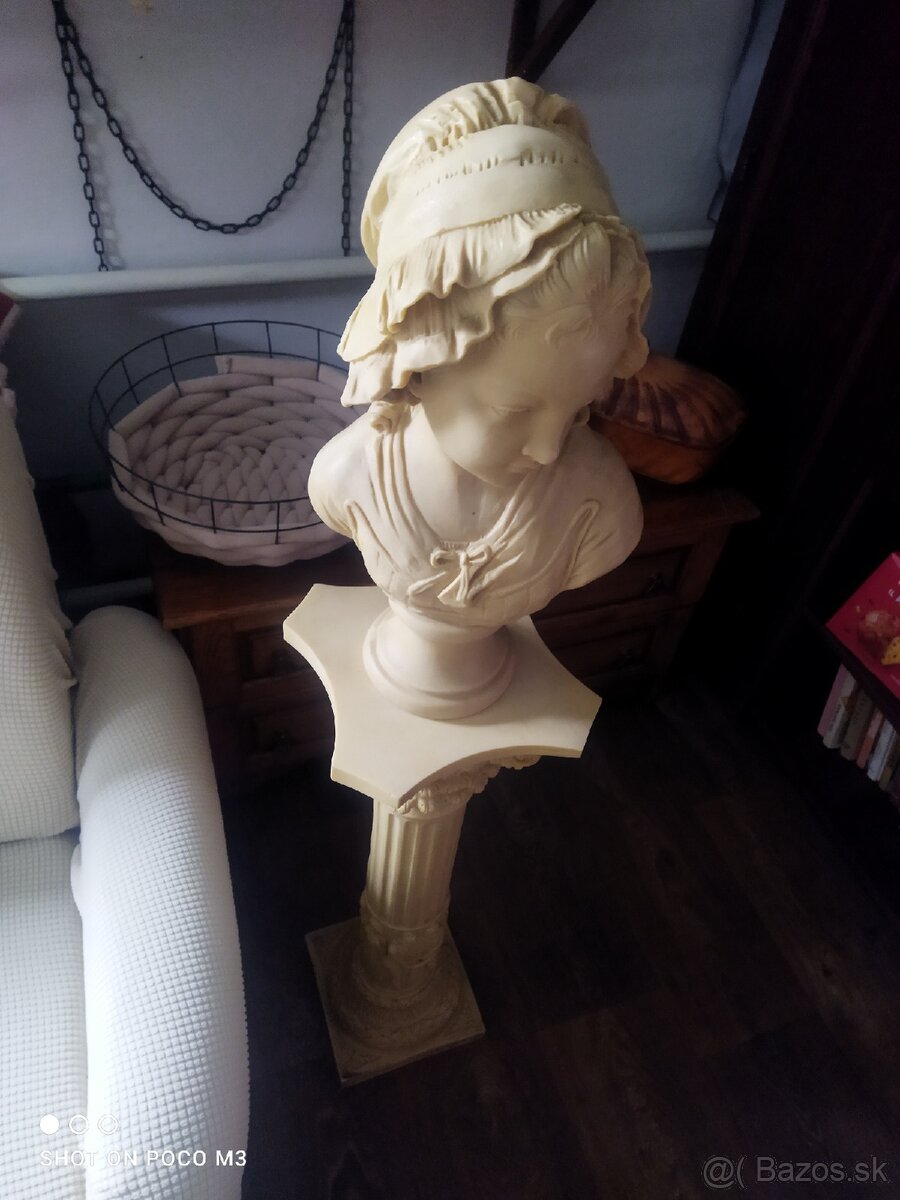 Stolík,busta, stĺp alabaster - 6