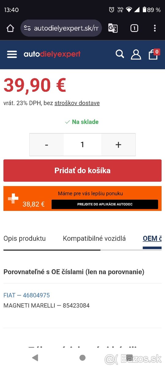 Mechanizmus stieračov Fiat Doblo - 6