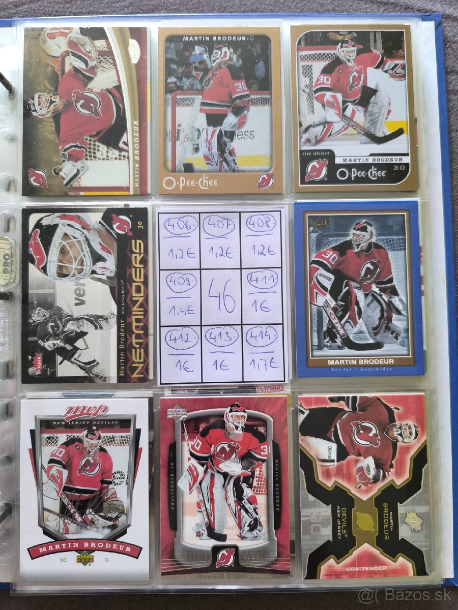 Hokejové kartičky - Martin Brodeur 3 - 6