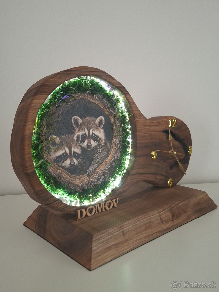 Hodiny z orechového dreva - 6