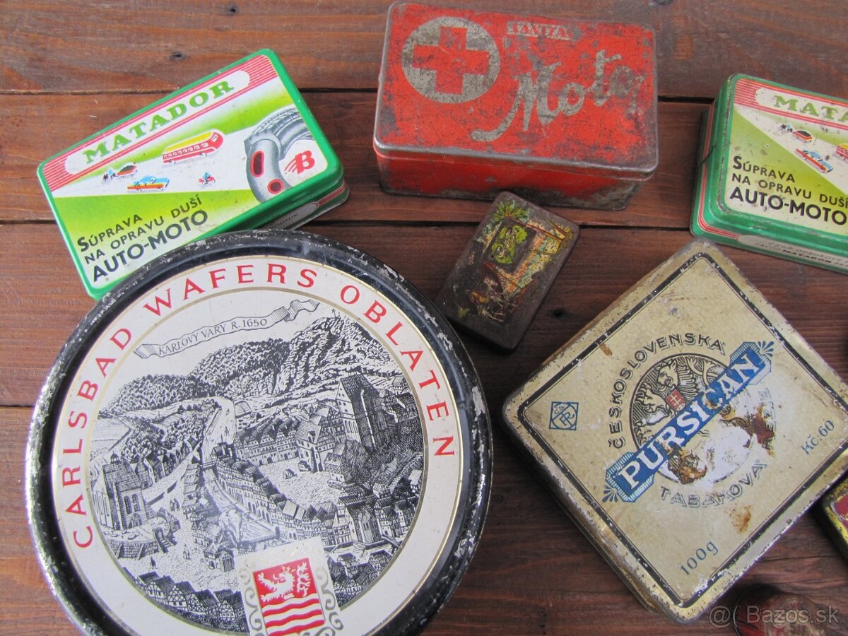 Staré plechové krabičky - 6