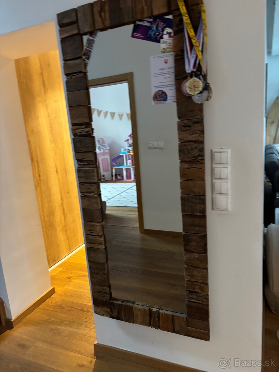 Rustikálne zrkadlá 170x70 a kruhové - priemer 60 cm - 6