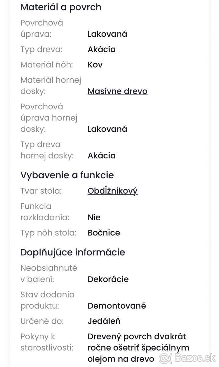 Predam jedalensky stol masiv - 6