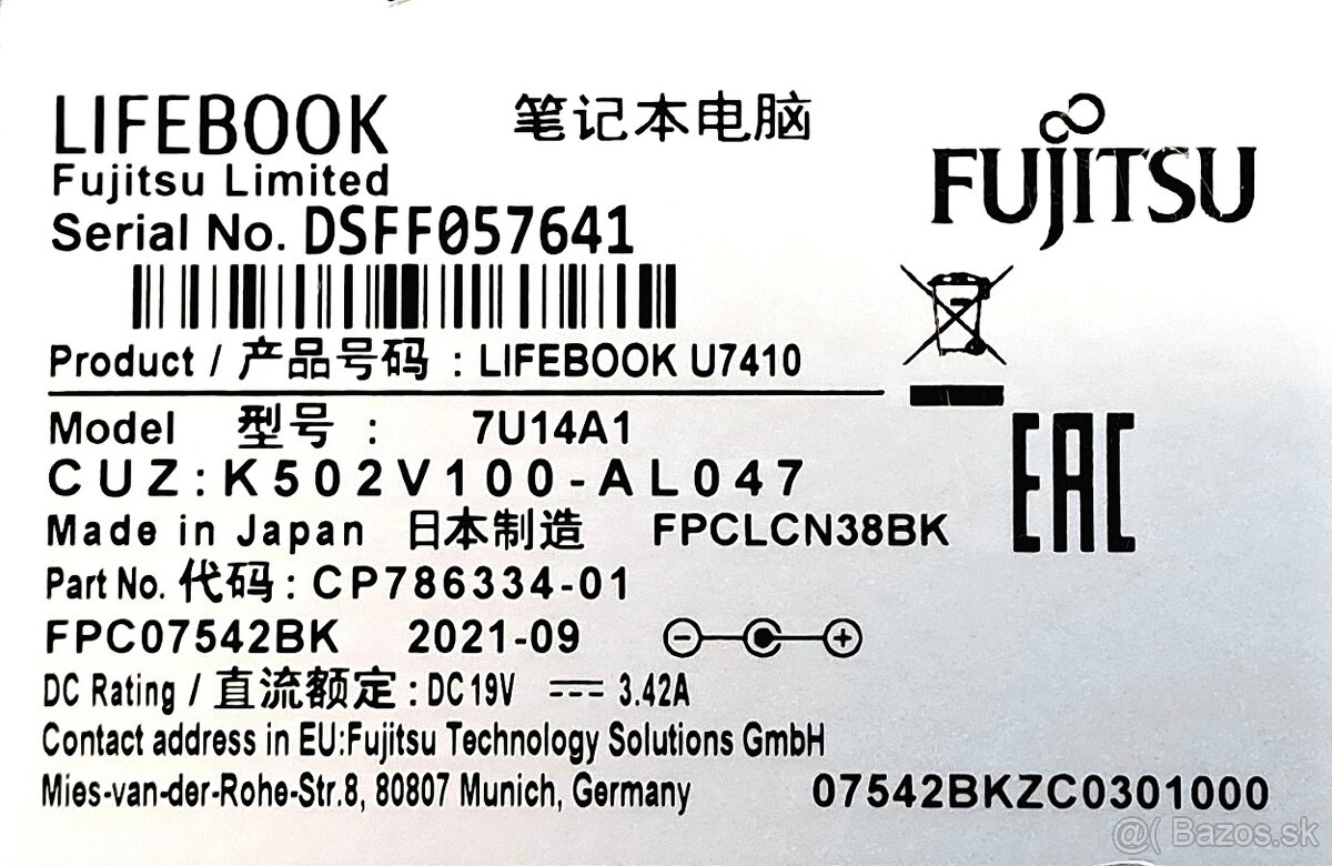 Fujitsu LifeBook U7410 - 6