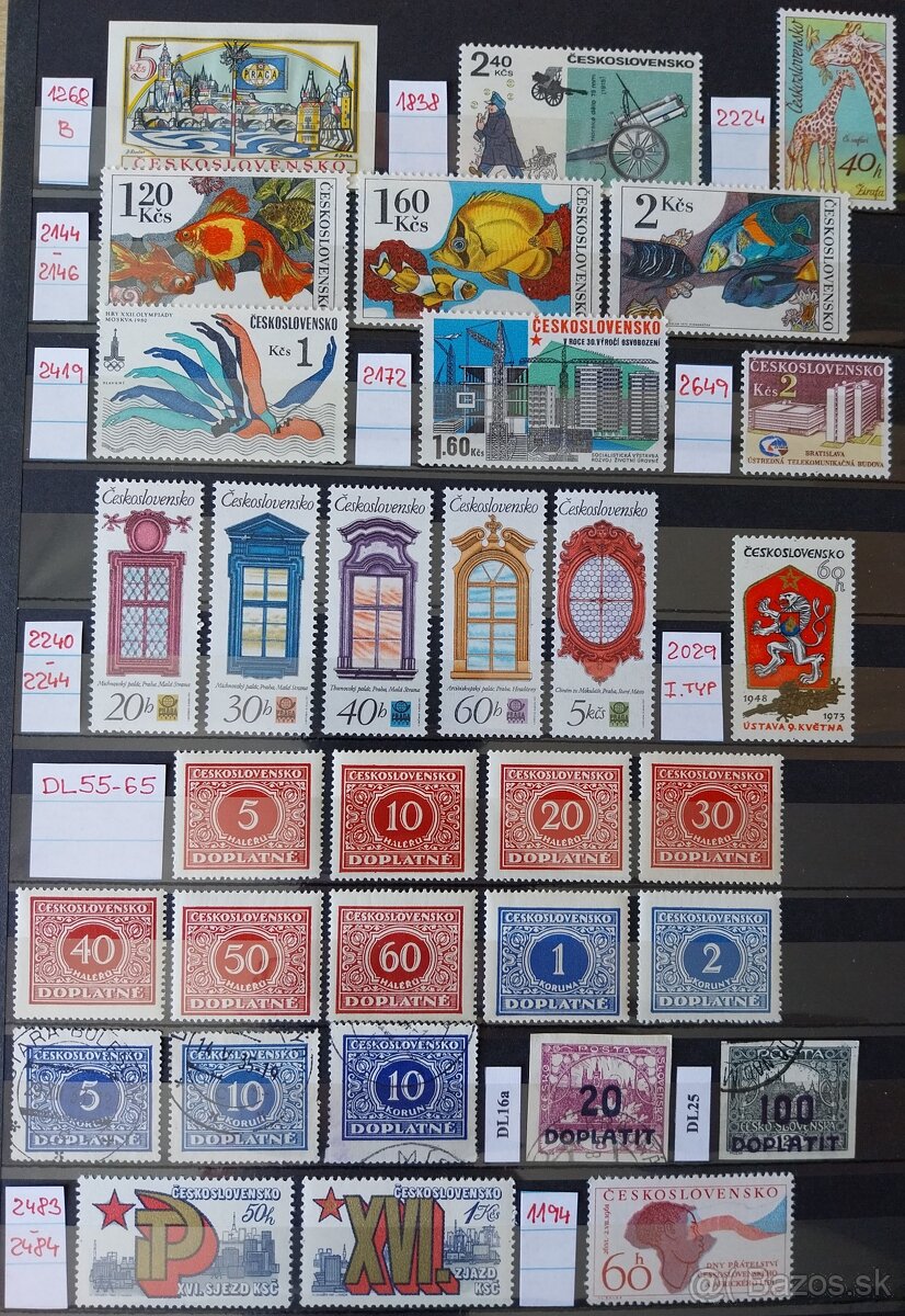 Známky ČESKOSLOVENSKO – 1 - 6