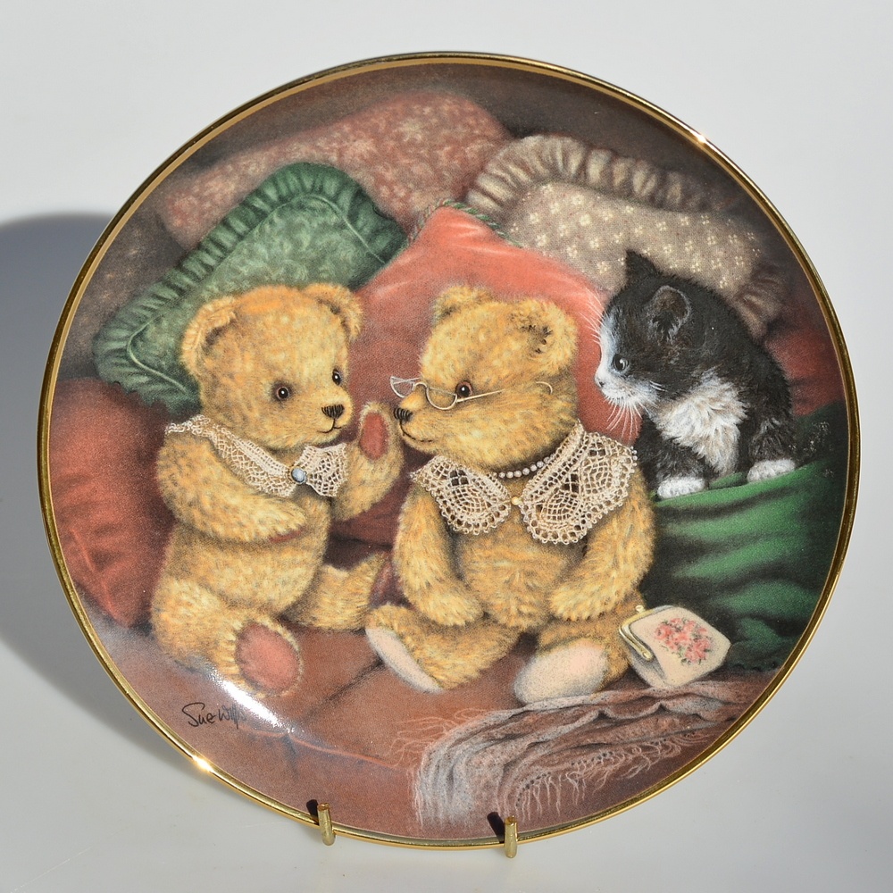 6 ks Rôzne porcelánové taniere s rozkošnými medvedíkmi - 6