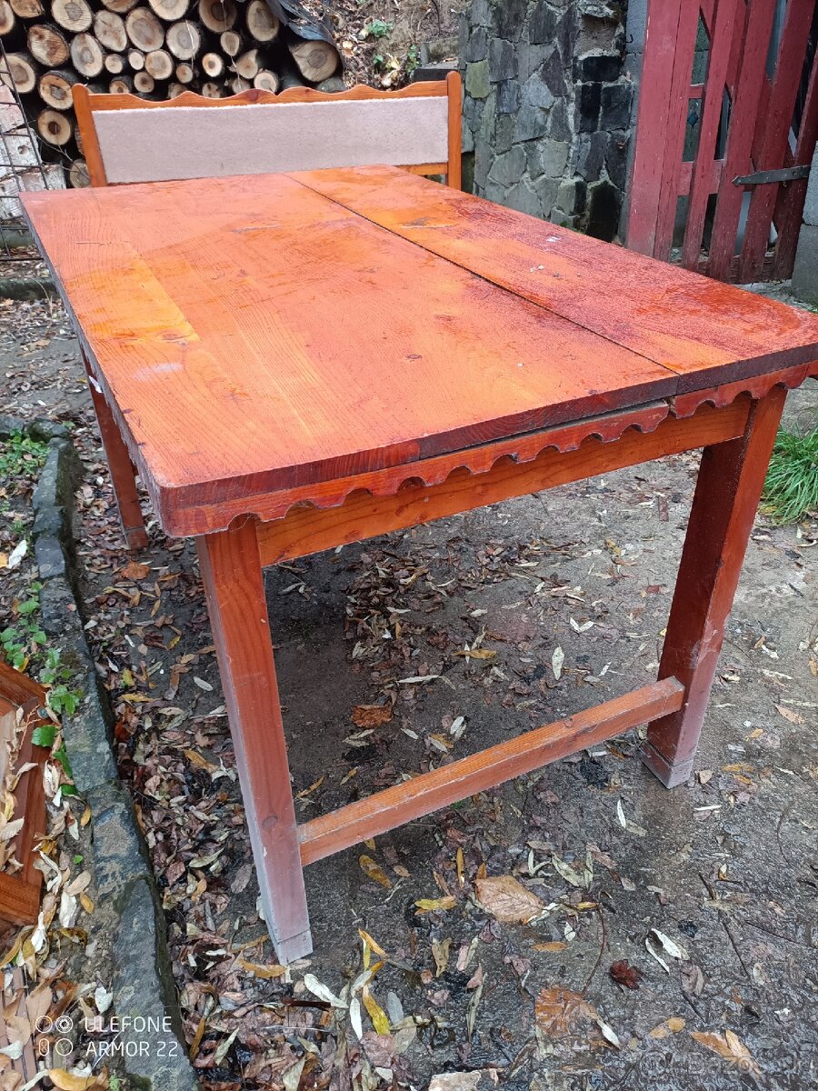 Predàm drevené stoly, lavičky, stoličky, poličky - 6