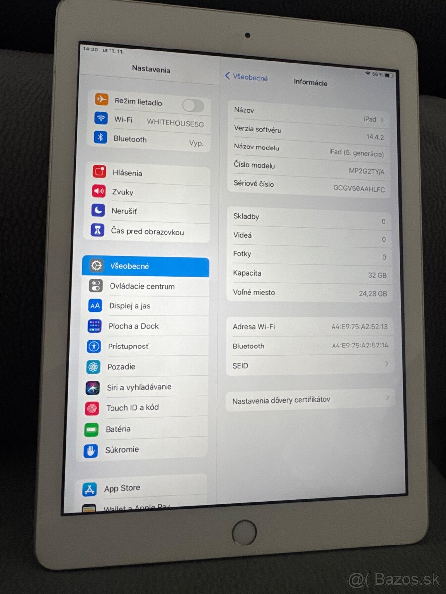 Apple iPad 5.Gen 32gb Wi-Fi Silver - 6