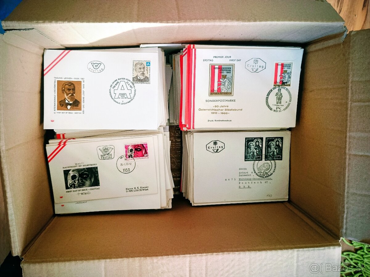 Krabica FDC Rakúsko + prešlá pošta - 6