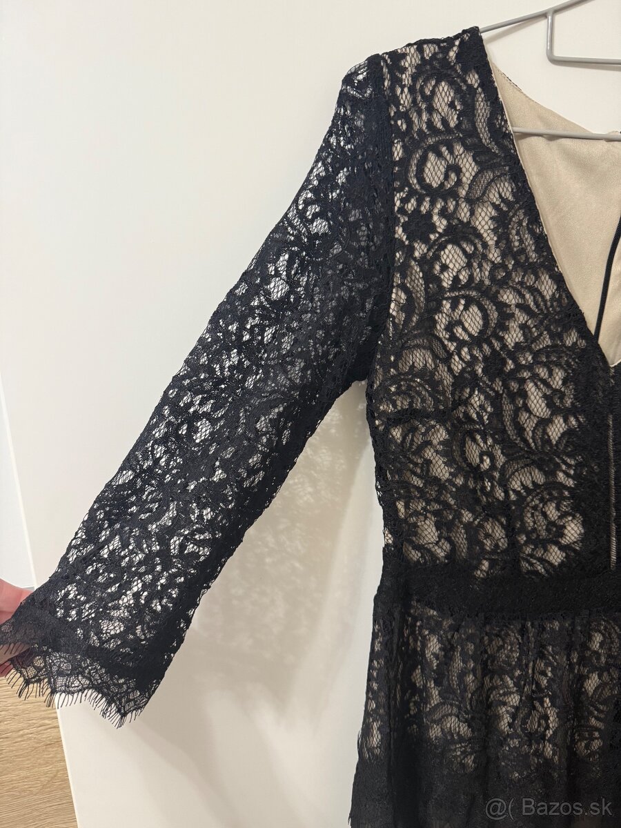Čierne čipkované šaty NOVÉ - 6