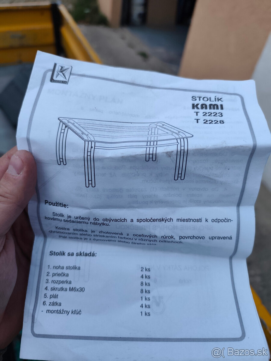 starozitny chromovy stolik - 6