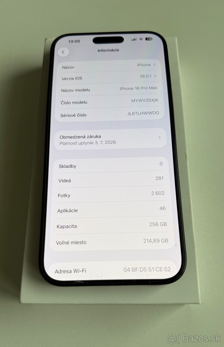 iPhone 16 Pro Max 256 GB záruka 7/2027 - 6