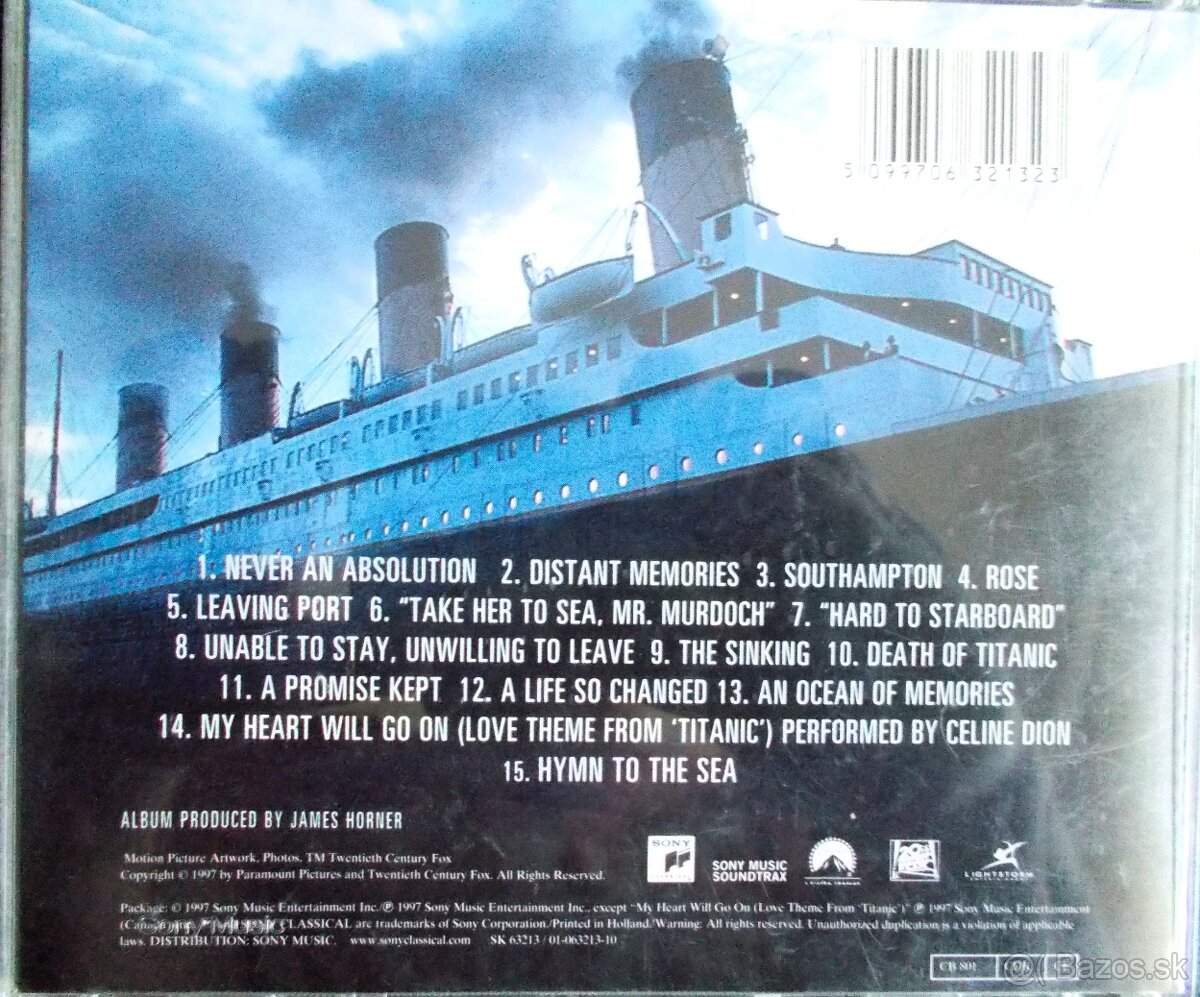 Predám CD súvisiace s filmom TITANIC - 6