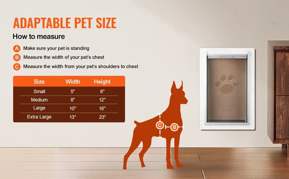 Prielez - kovové dvierka pre veľkých psov ca.30kg/ mačky - 6