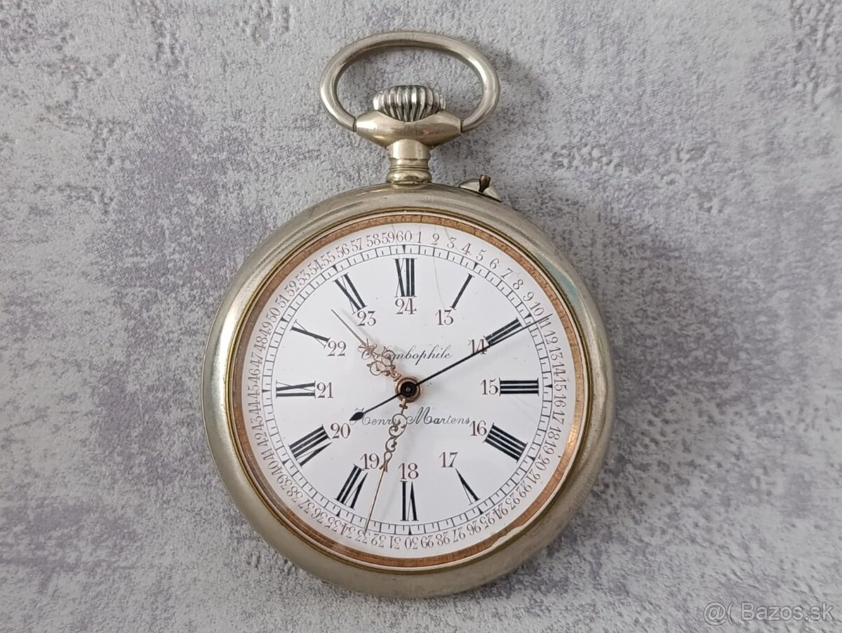 moc pěkné masivní kapesní hodinky COLOMBOPHILE - 6