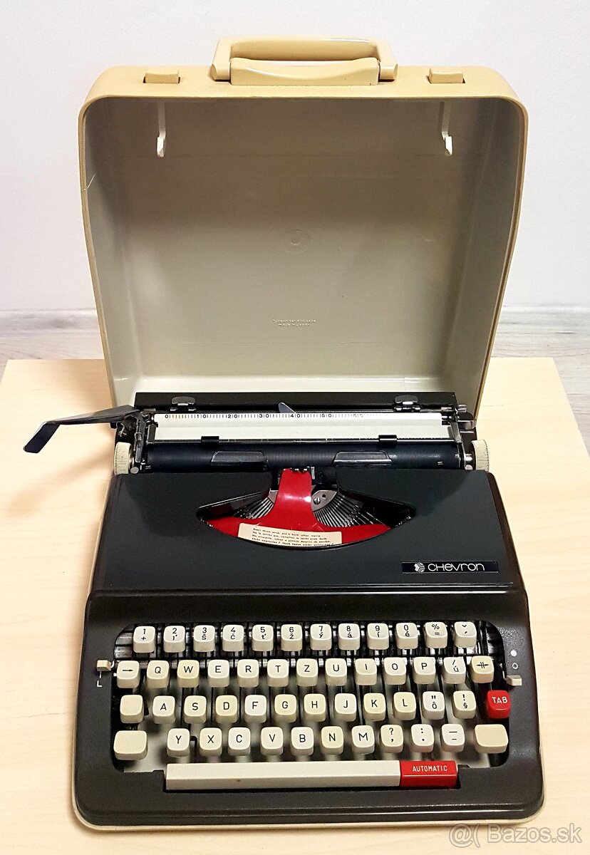 Prenosný mechanický písací stroj Chevron - 6