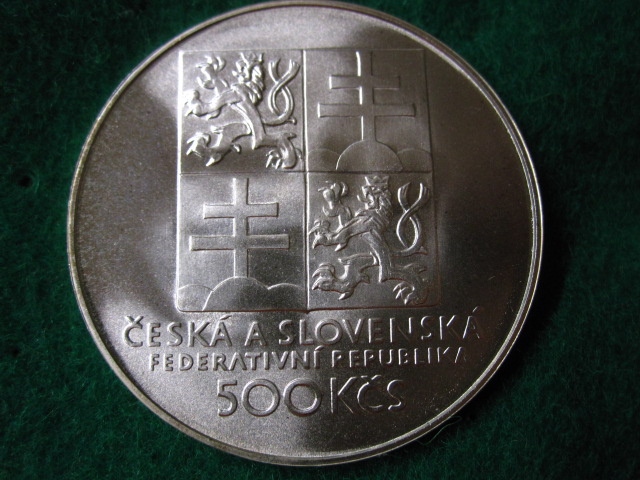 Strieborná 500 Kčs 1993 Tenis - TOP stav - 6