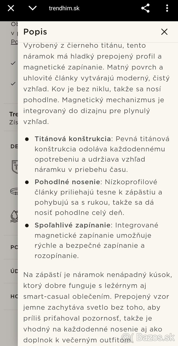 Pánsky titánový náramok - 6