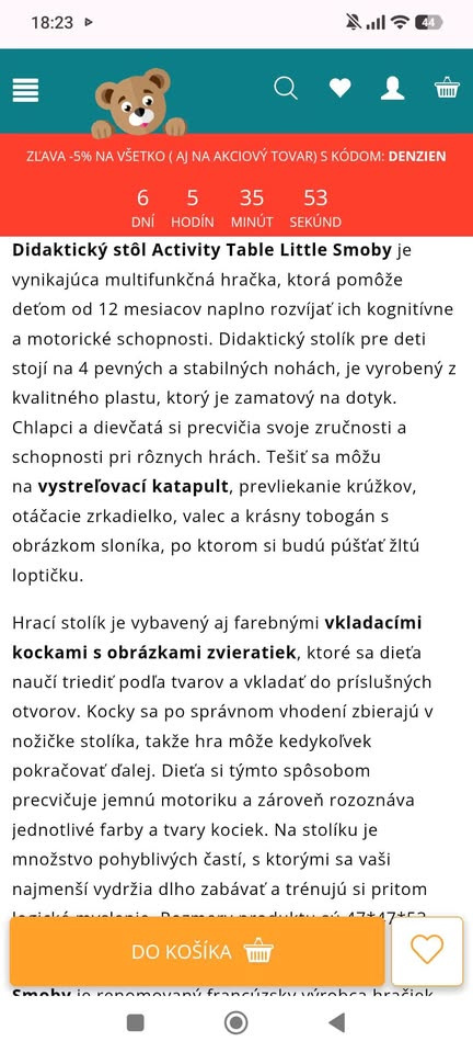 Didaktický stolík Activity Table Little Smoby - 6