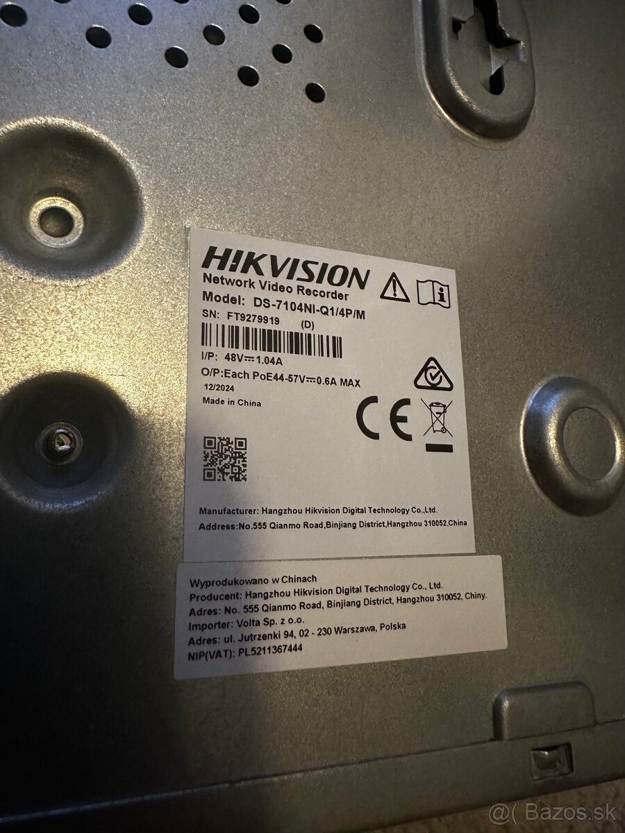 Hikvision NVR - na 4 POE kamery + HardDisk - 6