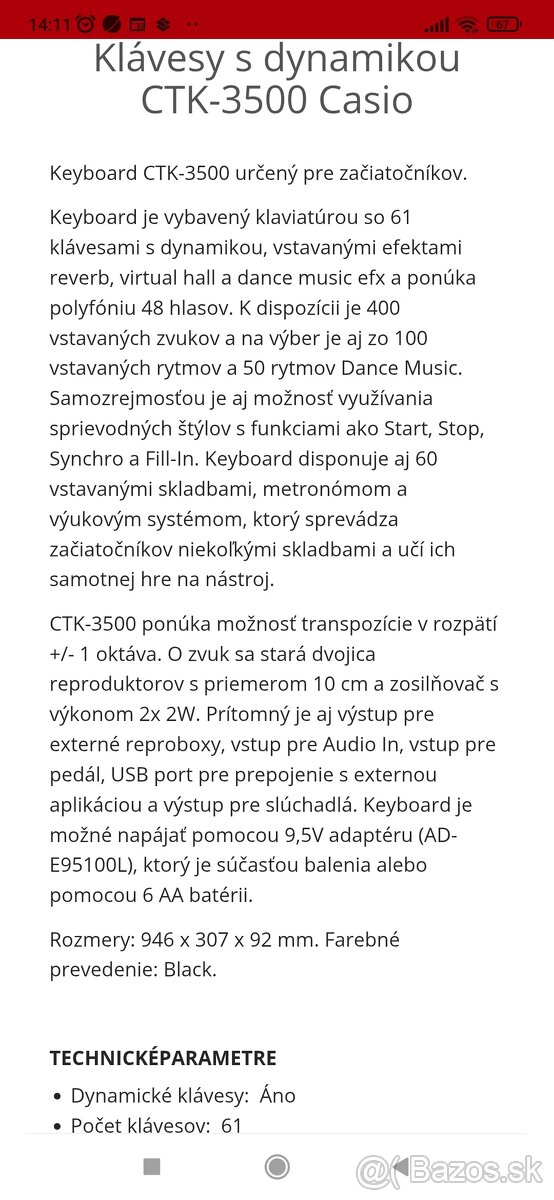 Predám elektrické klávesy , keyboard - 6