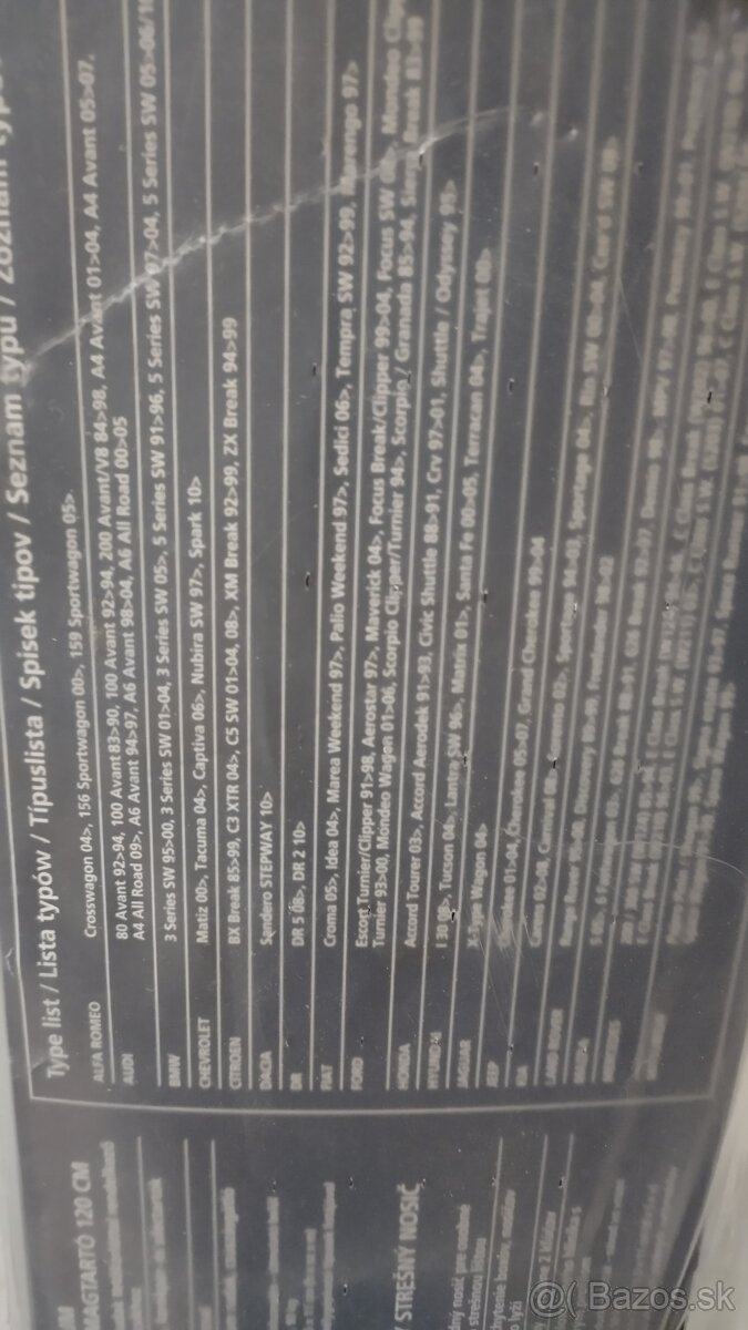 Hliníkový strešný nosič 120 cm - 6