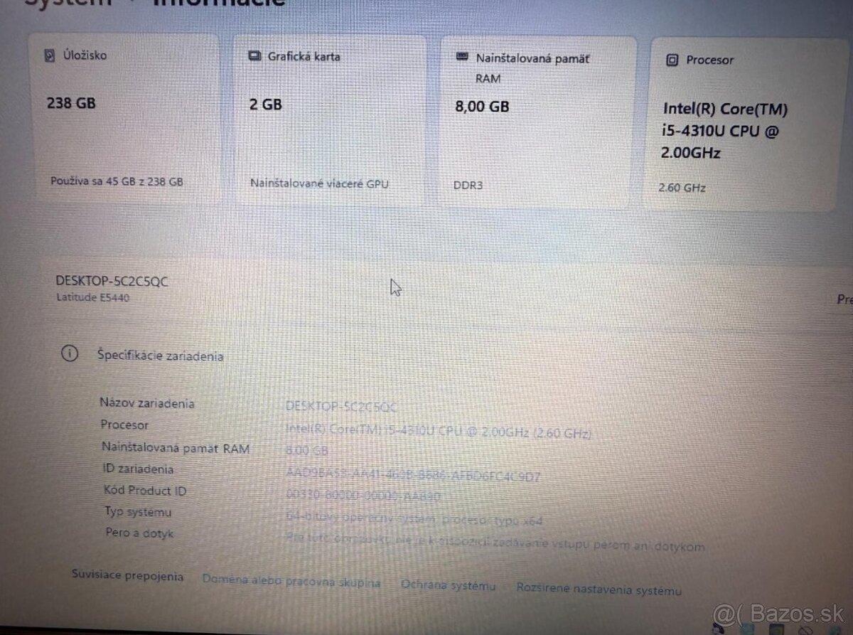 Dell Latitude E5440 / i5 / 8GB RAM / 256GB SSD / NVIDIA - 6