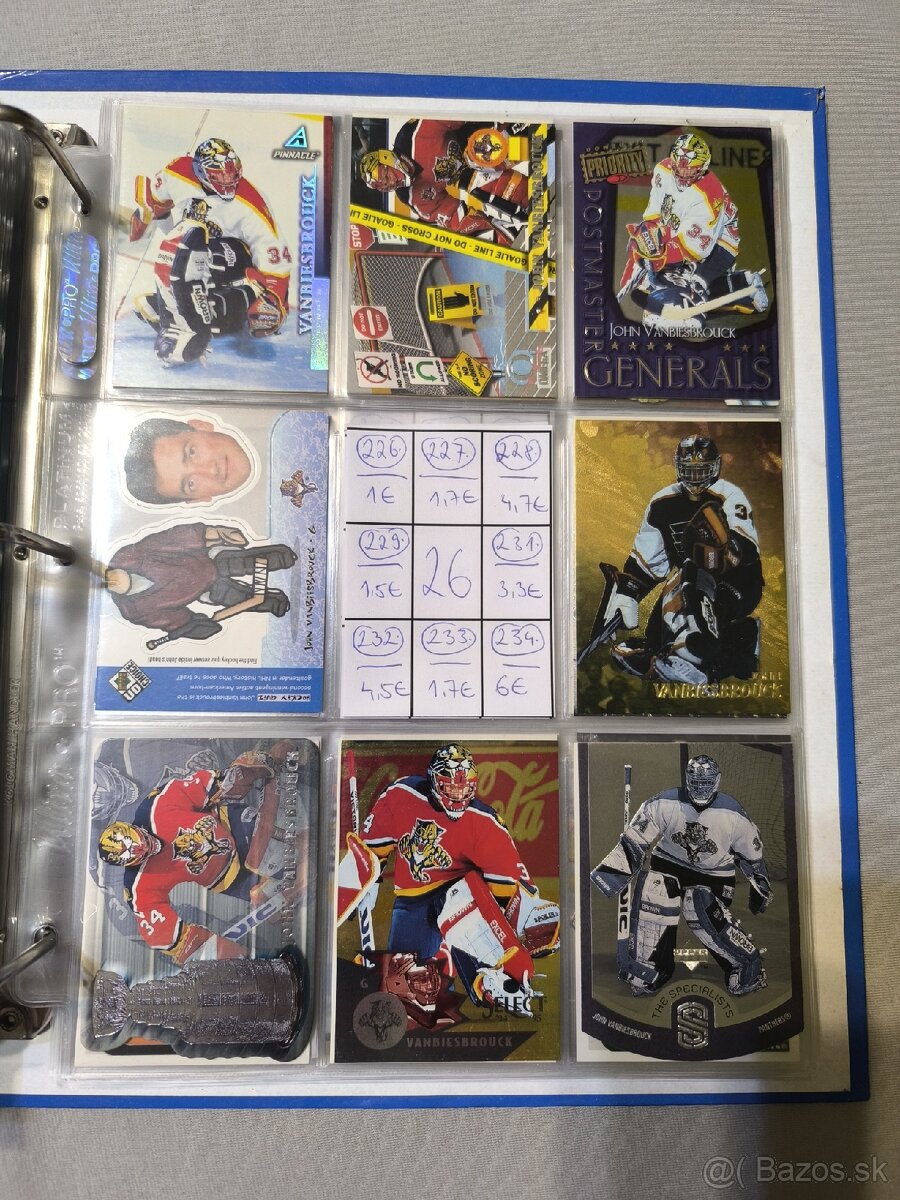Hokejové kartičky - John Vanbiesbrouck 2 - 6