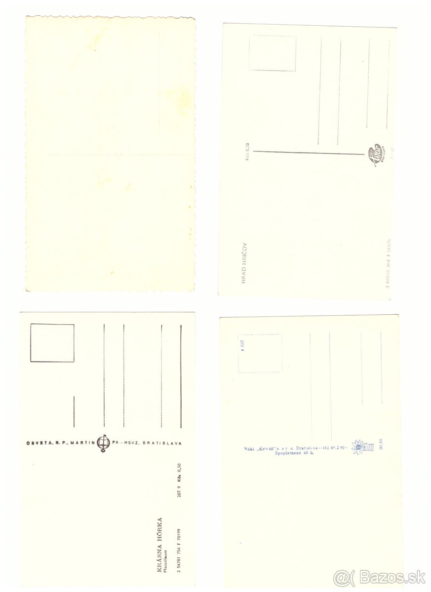 Pohľadnice ČB Slovensko mix - 6