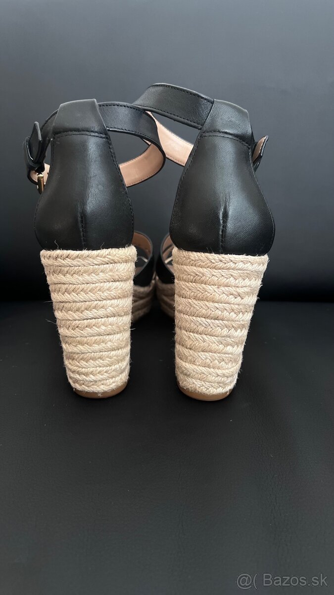 Ralph Lauren kožené sandále na podpätku - 6