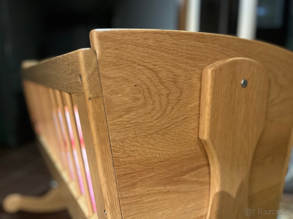 Drevená hojdacia postieľka - 6