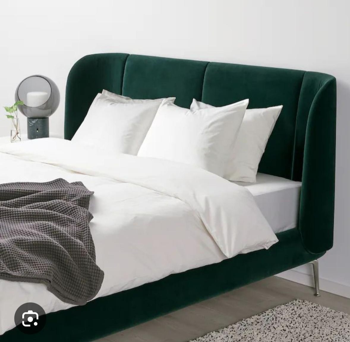 Ikea manželská posteľ, smaragdovo zelená - 6