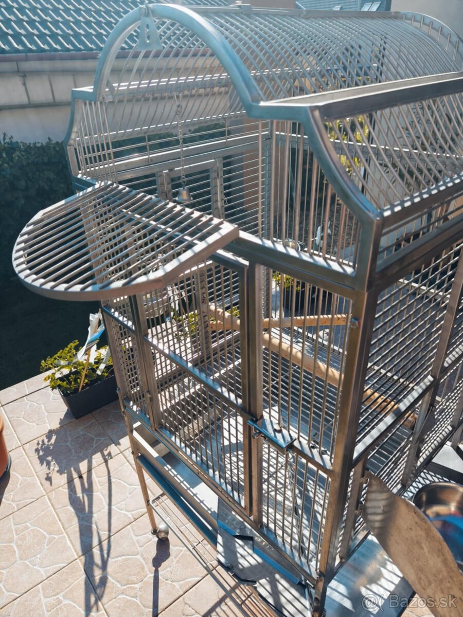 Parádna nerezová kletka pre väčších papagájov TERRA - 6