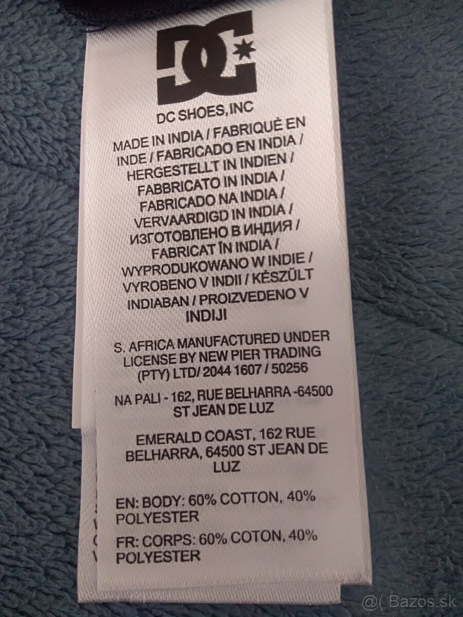 Modré značkové tričko zn. DC v. S (+tielko nové tričko zad - 6