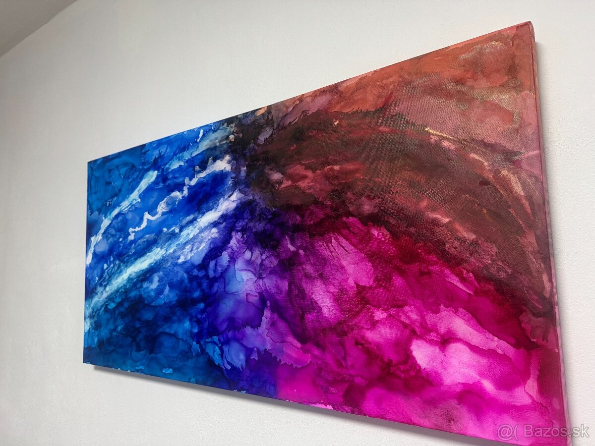 Predám originálny obraz Ragnarök: Oheň a Chaos 100 x 50 cm - 6