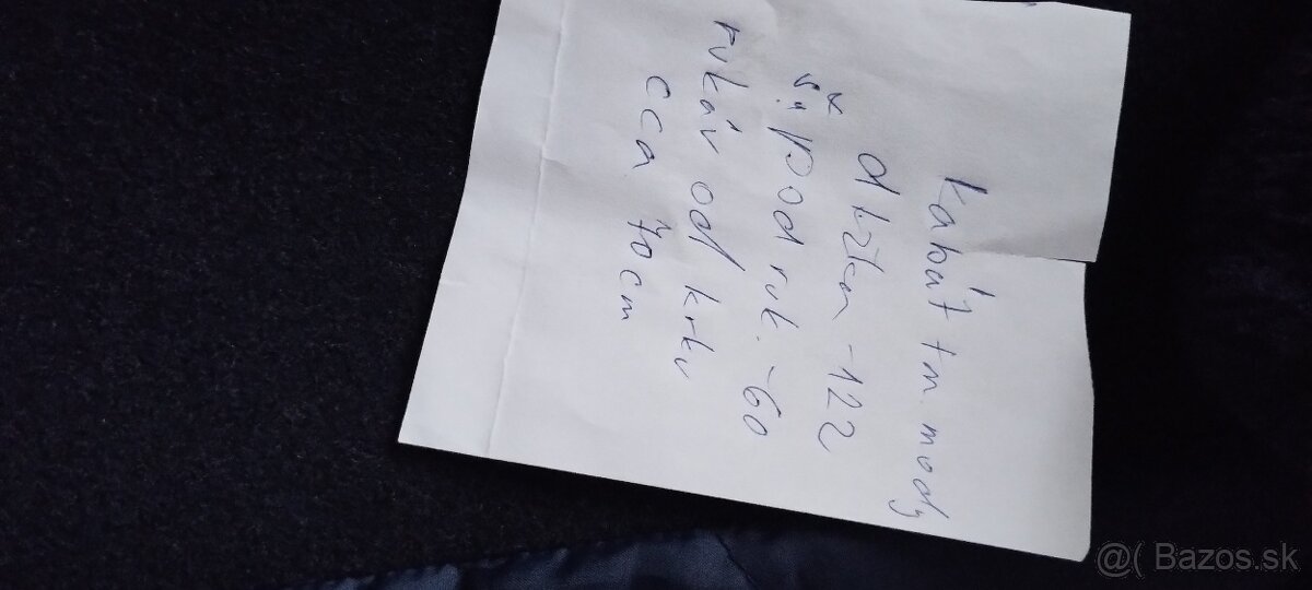 Kabát tmavomodrý a čierny - 6